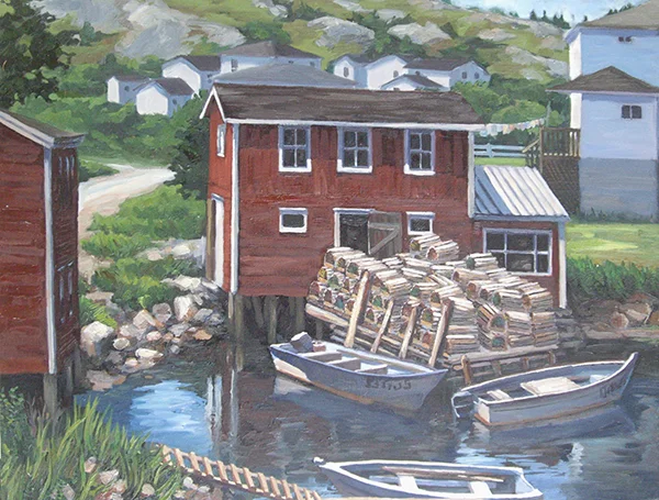 Salvage Stacks, oil on panel, 18 x 20, SOLD