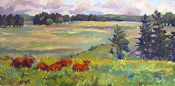Lazy Morning, oil on canvas, 10 x 20, SOLD