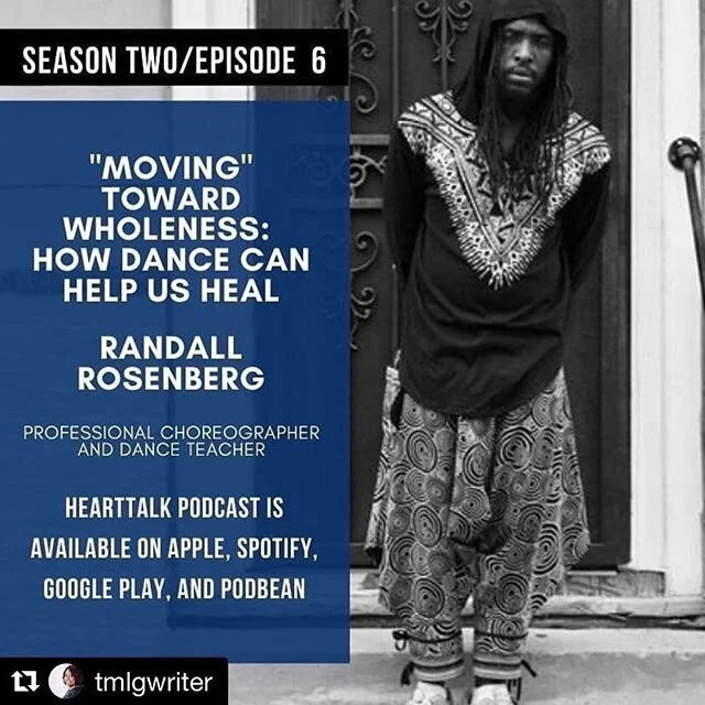 TODAY, Youth Programs Manager, Randall Rosenberg will be talking about the healing power of dance. 👣 Check out Moving towards Wholeness:  on HeARTtalk  podcast with Tracey Michae&rsquo;l. Subscribe on one of the many platforms  available to listen. 
