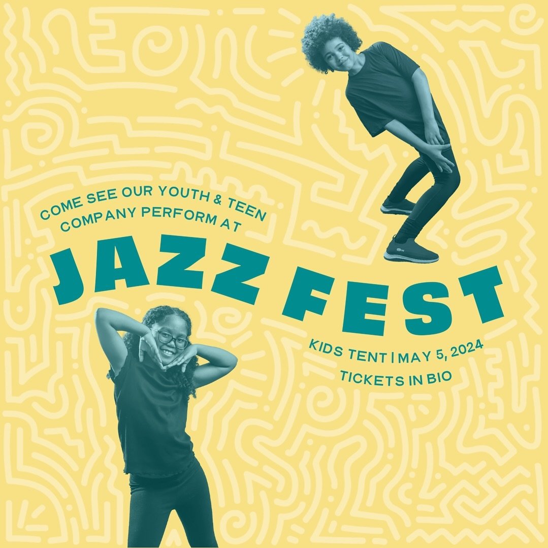 Our Youth and Teen Company will be performing on the final day of Jazz Fest and it&rsquo;s kind of a BIG DEAL! Come cheer them on May 5th&mdash;grab your JF tickets at the link in bio. 

#DancingGrounds #DGYouthCompany #DGTeenCompany #JazzFest2024 #N