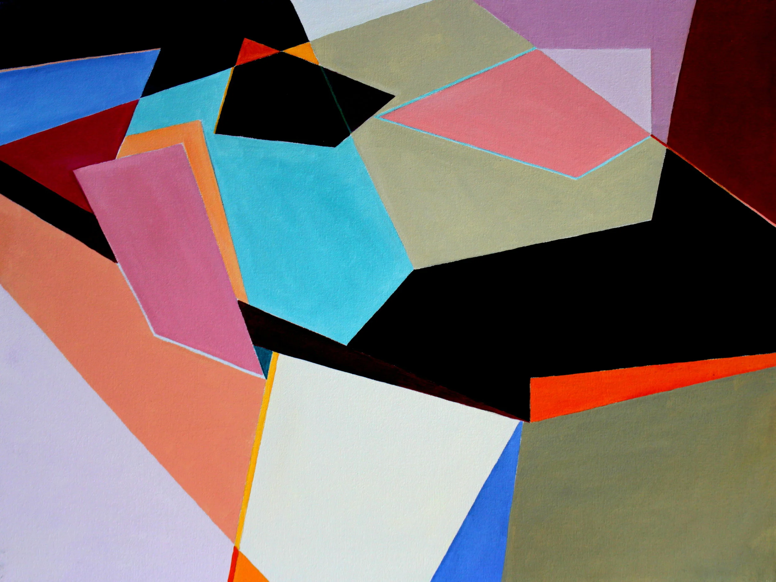  ABSTRACT OIL  Layers by layers, touch by touch, the composition dwells into total abstraction, thus leading to a free interpretation. The spatula and the malleability of the rich oil pigments works together to amplify the tenaciousness and the textu