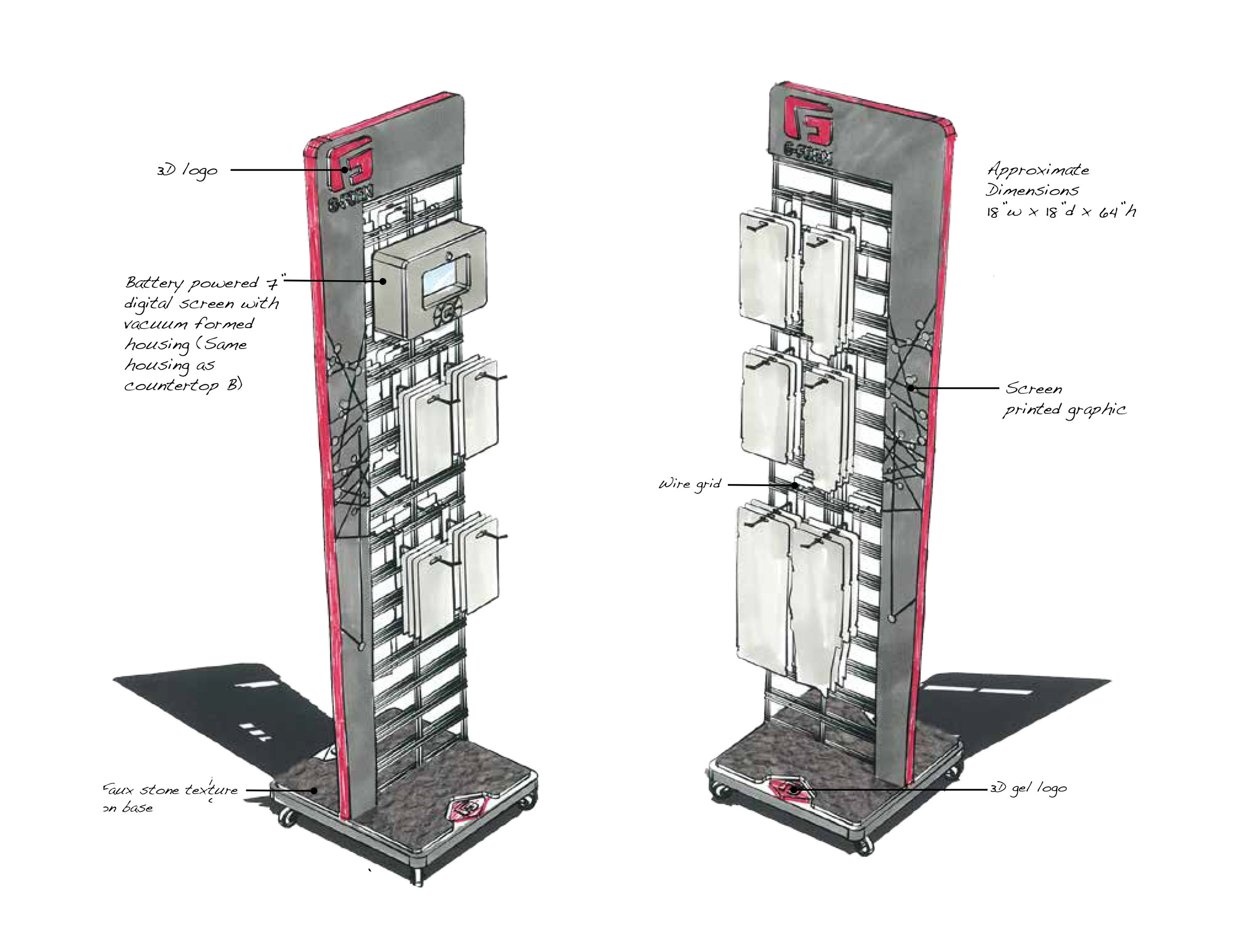 Two-Sided Floor Display