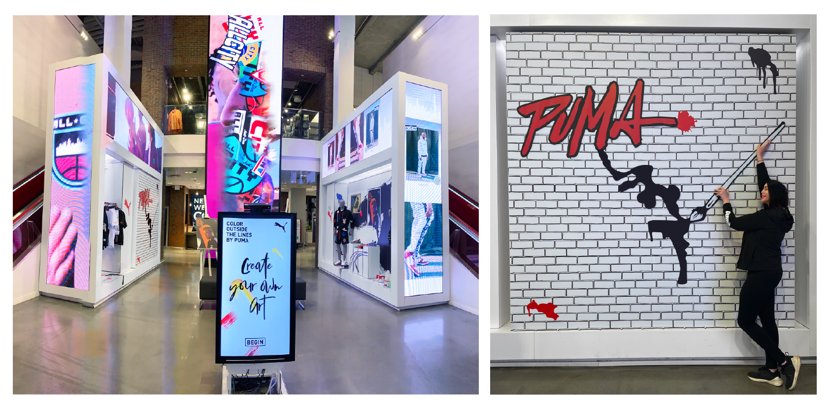 PUMA Color Outside the Lines at Times Square NYC Vitrines