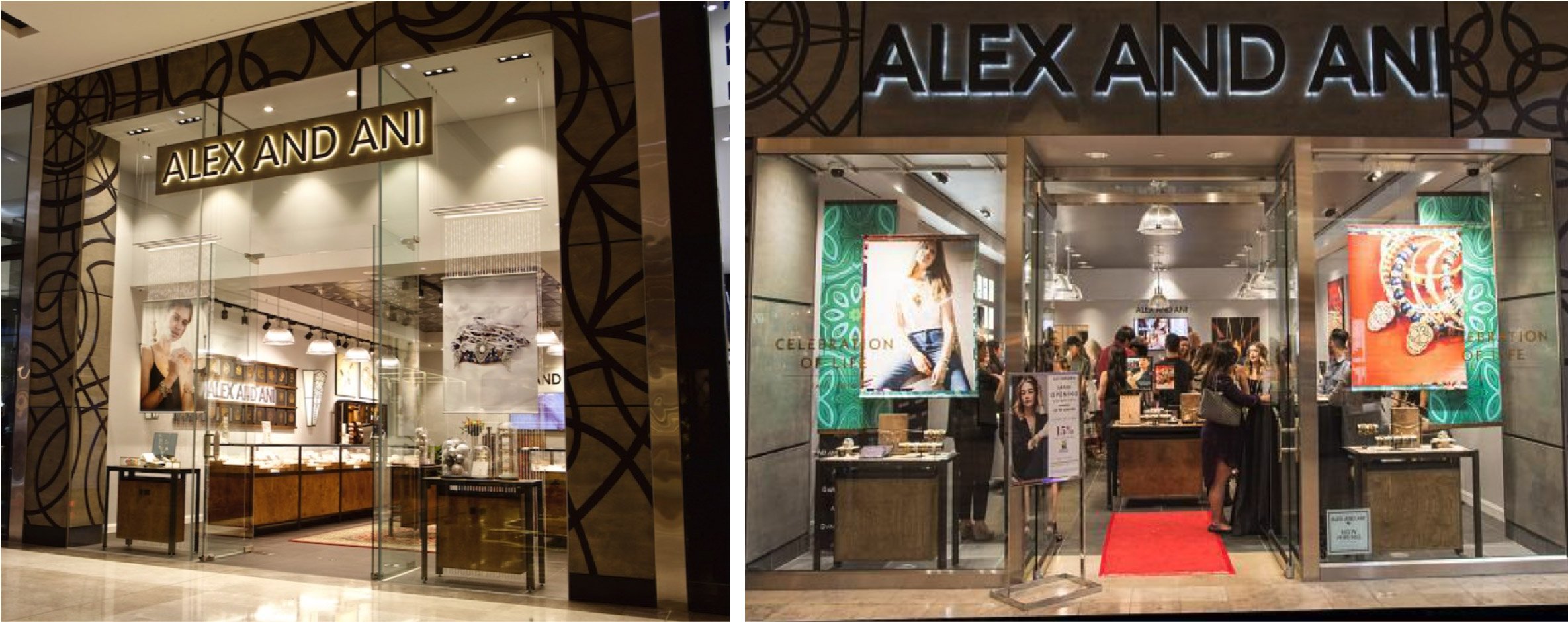 Alex and Ani Store Front Windows