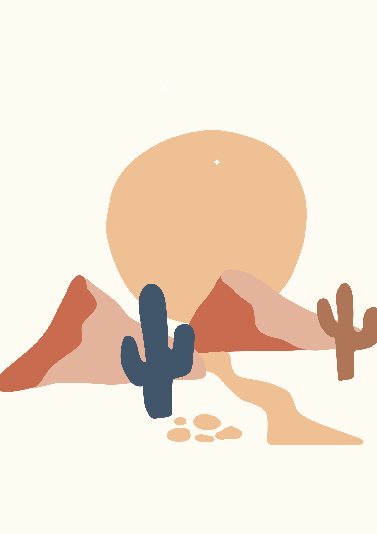 Beige Brown Boho Desert Illustration Motivational Quote Poster.png