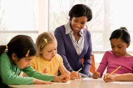 "I'd like you to draw your favorite weapon in the classroom. Very good, Jeanine!"