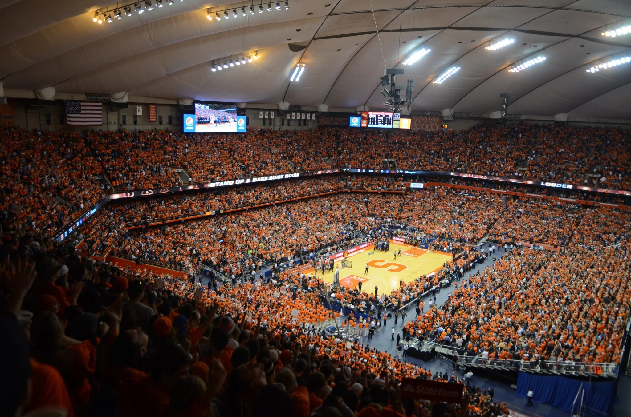 The Carrier Dome in full swing for visiting Duke.