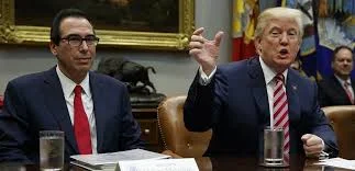 Donald Trump demonstrates how much money we have left in the treasury after the GOP tax reform.