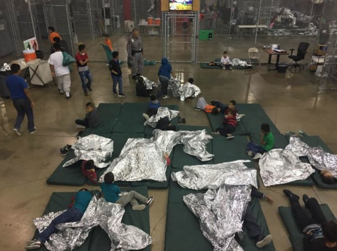 America the Beautiful can't even give children cots and sheets to sleep on. Death Row inmates get better accommodations.