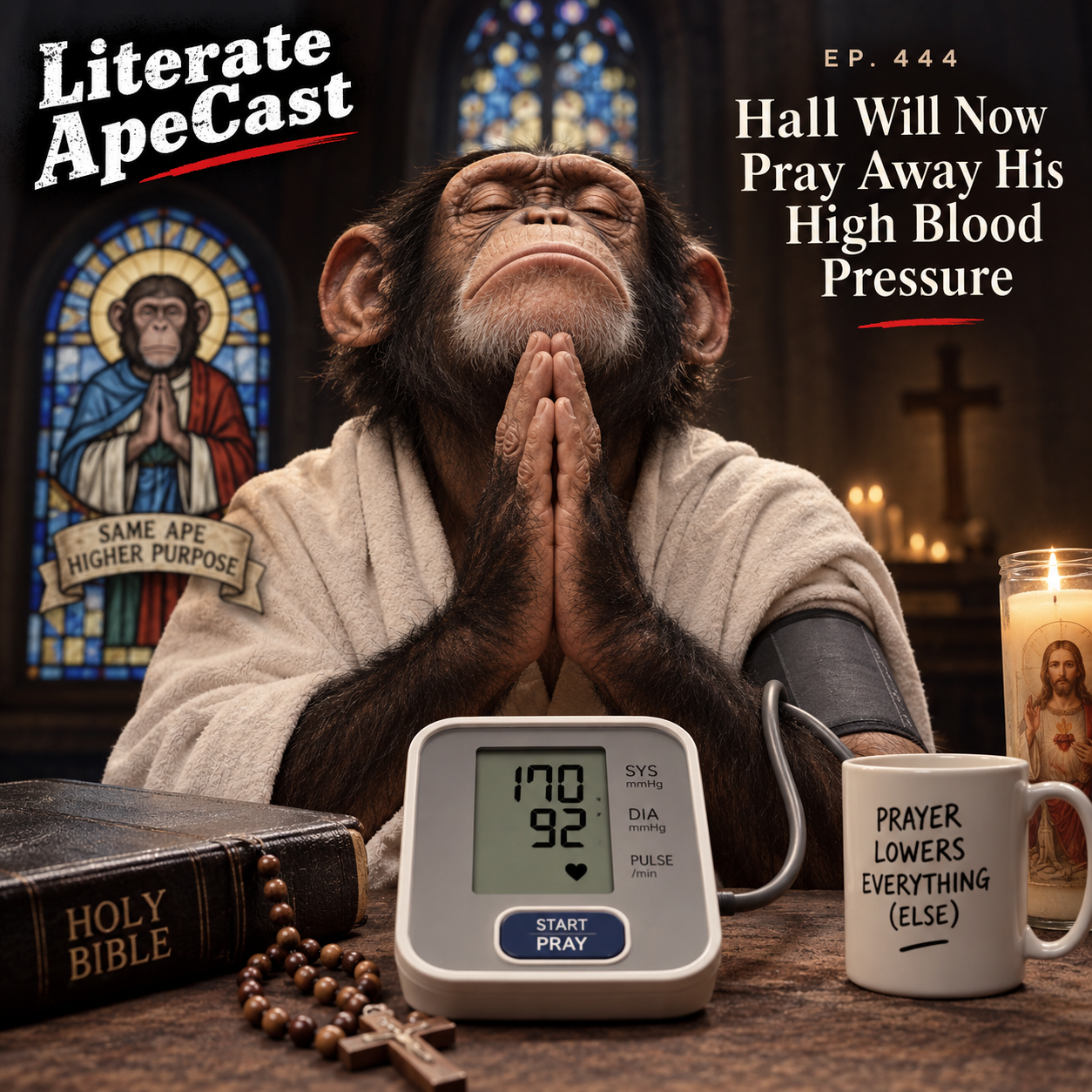 Literate ApeCast Ep. 444—Hall Will Now Pray Away His High Blood Pressure