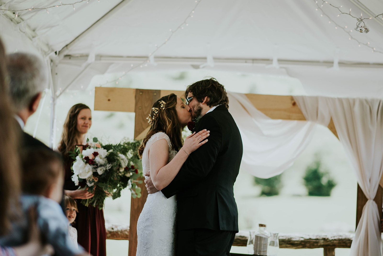Intimate Mountain Wedding at White Fence Farm in Trade, TN