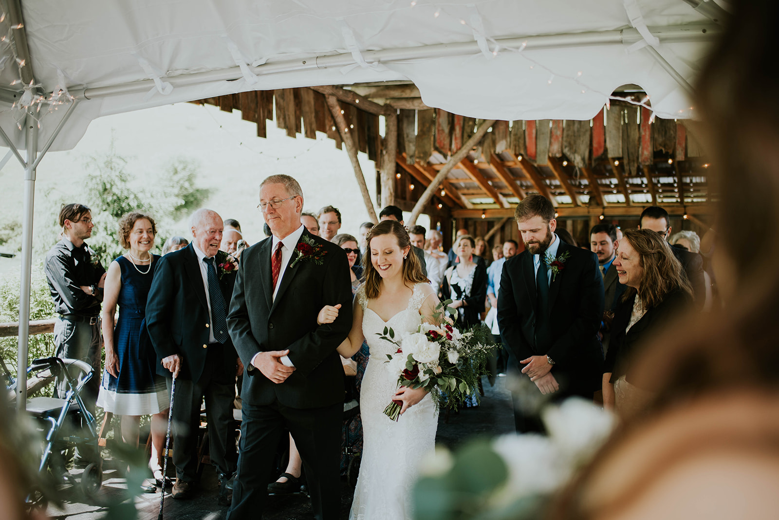 Intimate Mountain Wedding at White Fence Farm in Trade, TN