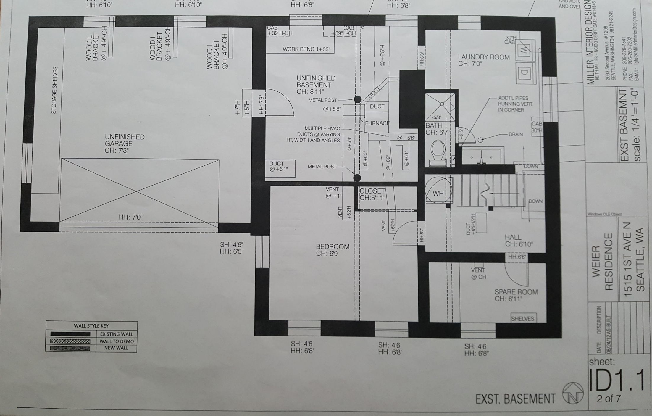  Existing Basement Floor Plan