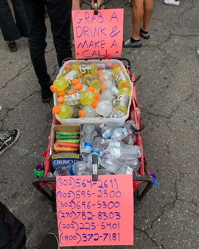 Today&rsquo;s hydration/action station! Thank you to everyone who has DMed to chip in a donation. Wouldn&rsquo;t be able to do it without you! ❤️ 🙏#blacklivesmatter #blmla