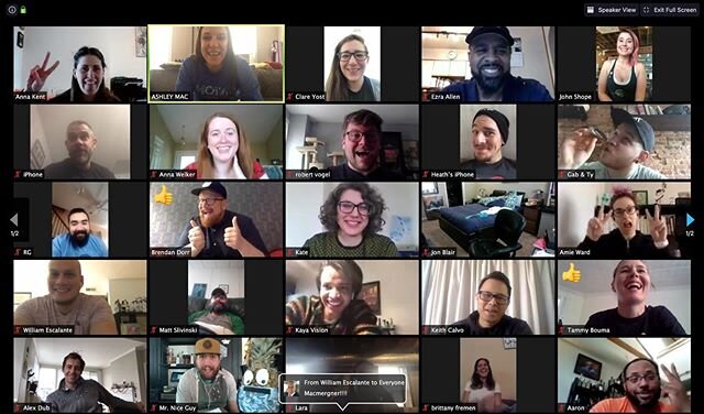 Cheers to this crew who joined in for our very first Zoom guild meeting! 
A very special thanks to @catoctincreek for your sponsorship and amazing donation to our Bartender's Relief Fund! Words can't express our gratitude!

#baltimorebartendersguild 