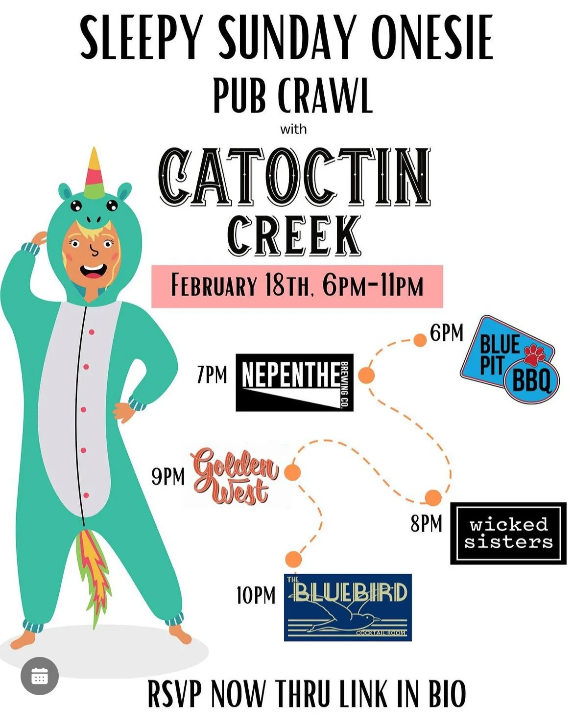 Sleepy Sunday Onsie Pub Crawl