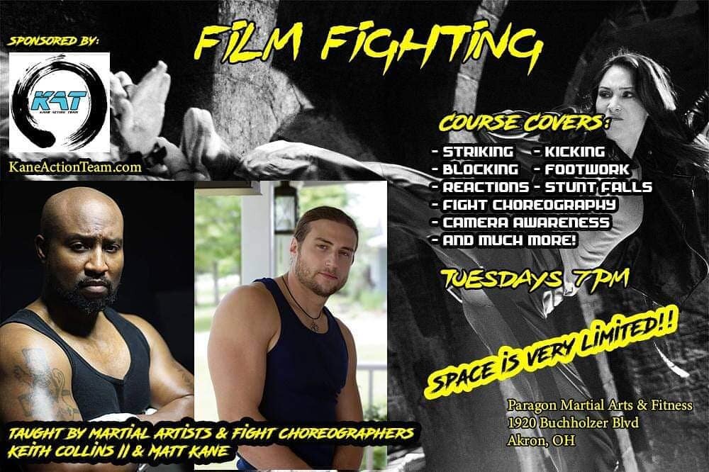 Starting Sept 7th @themattkane and I will be teaching film fighting in Akron at Paragon Martial Arts and Fitness.