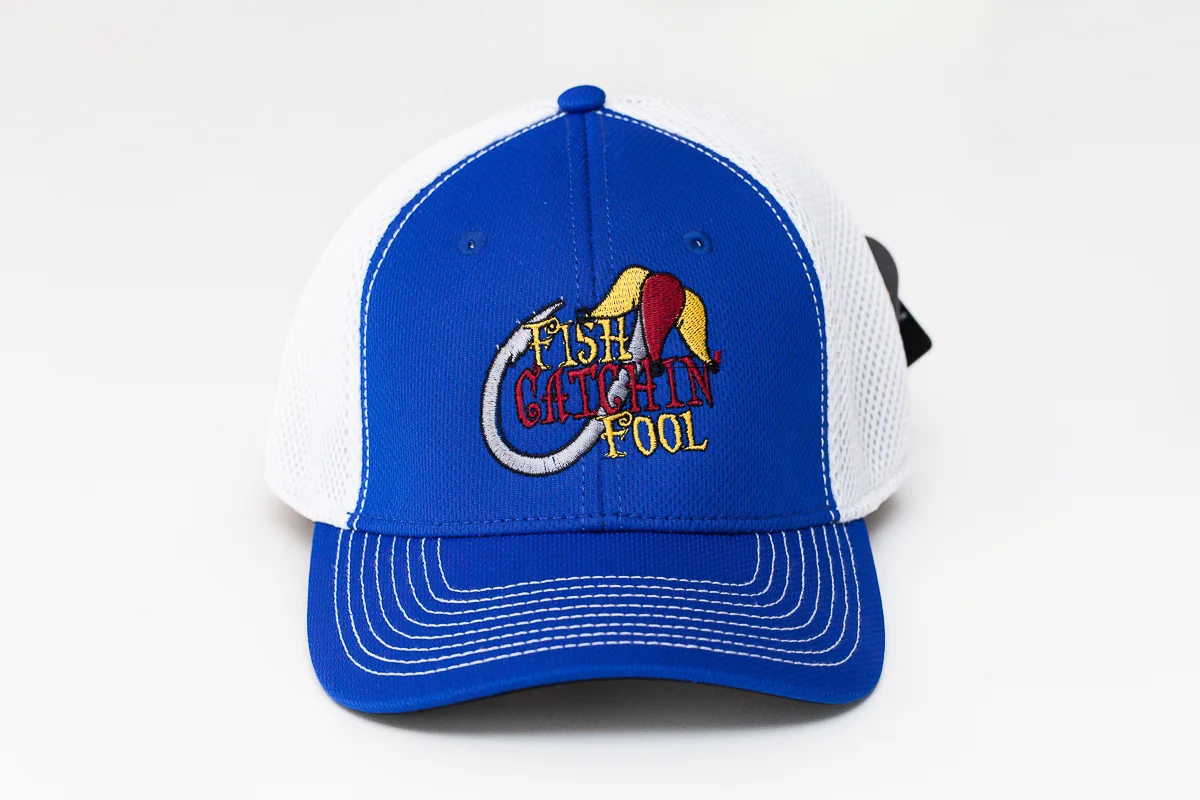FCF Pro Flex Hat Blue/White — Fish 