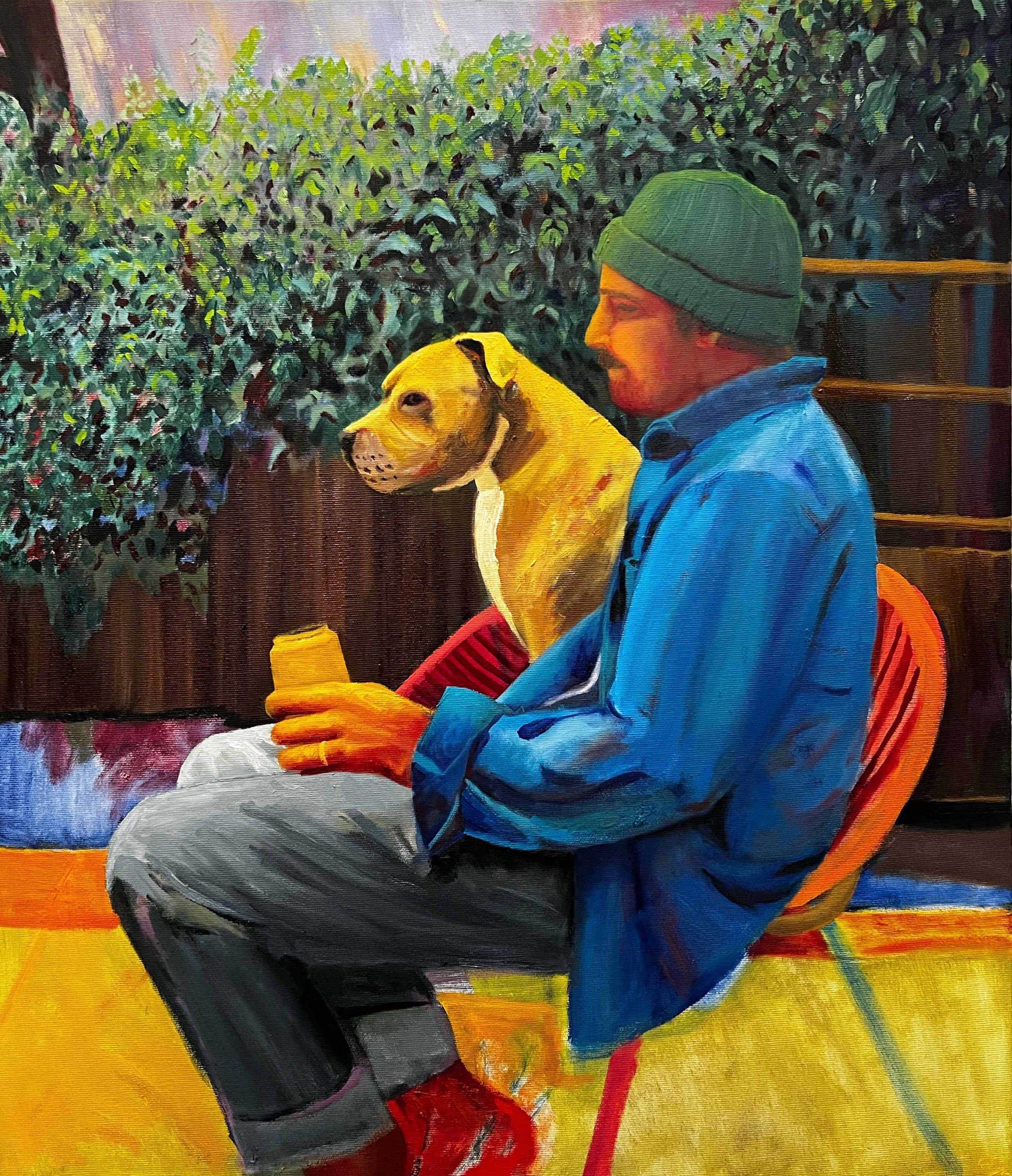  Thank You for Being Here, 18” by 22”, canvas, 2021 