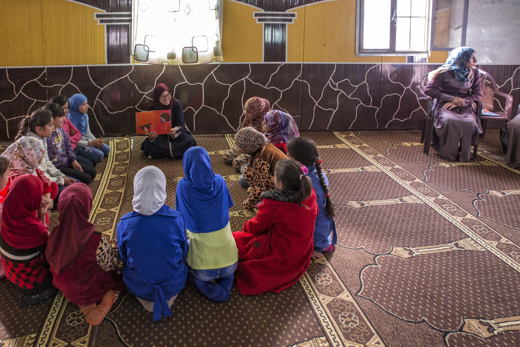 Inside the main room in the mosque