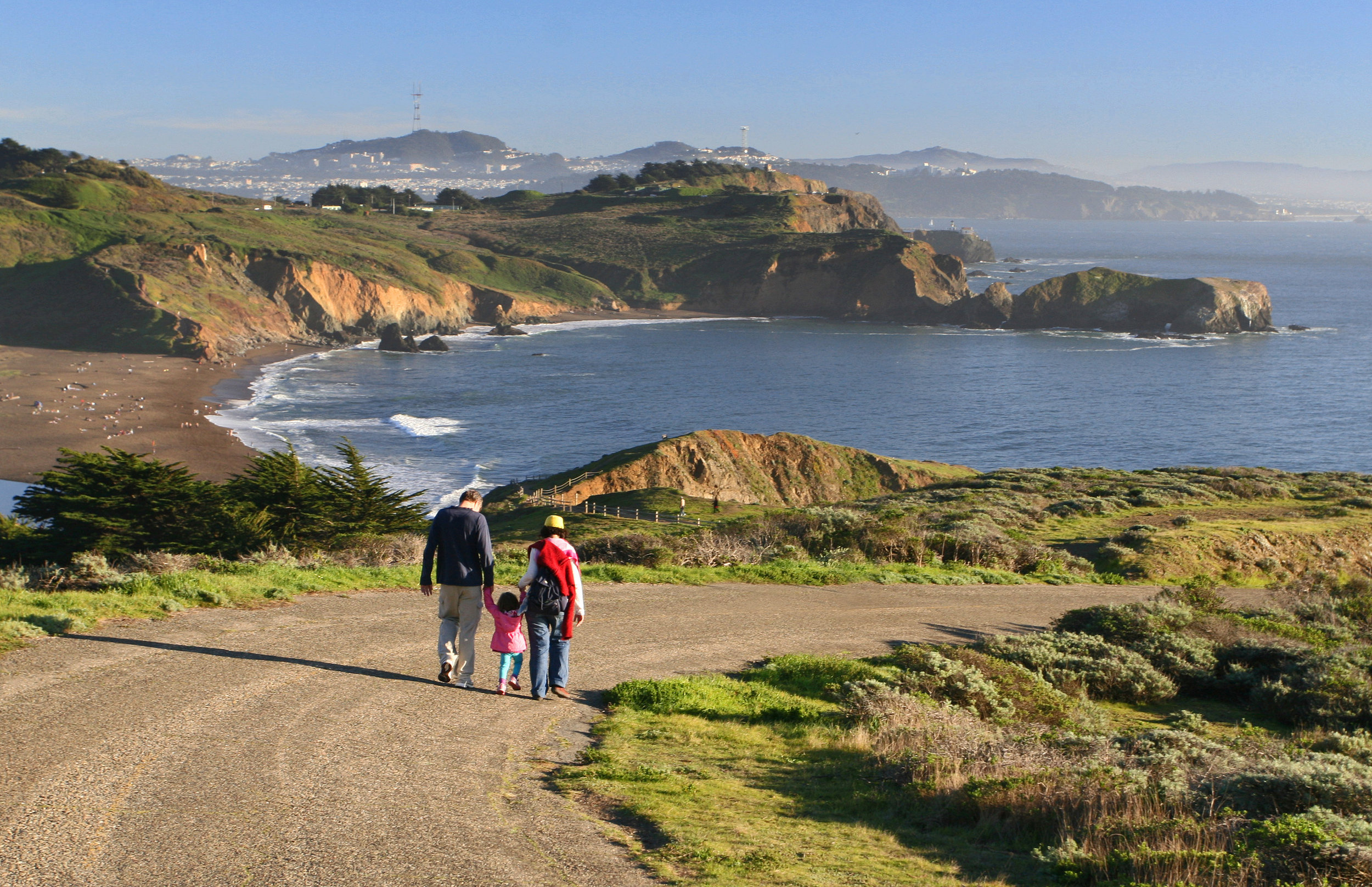 Family hiking