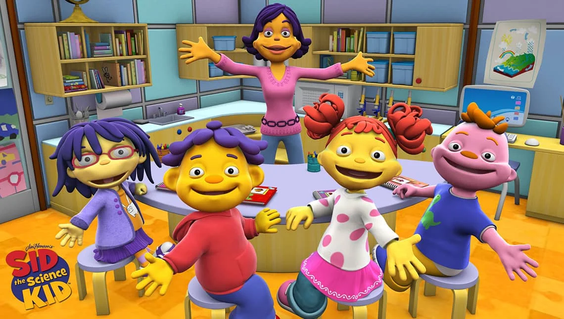   SID THE SCIENCE KID   Sid is an inquisitive youngster who tackles everyday ideas that preschoolers find fascinating with a practical in-school science curriculum that celebrates children’s natural curiosity about science with his friends, family an