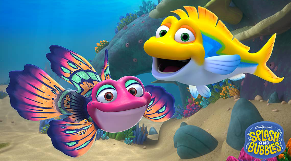   SPLASH AND BUBBLES   Splash, Bubbles and their best friends Dunk and Ripple go on epic adventures, discovering marine biology and oceanography as they meet all kinds of “citizens of the sea.” With lots of play, comedy and music, these Reeftown Rang