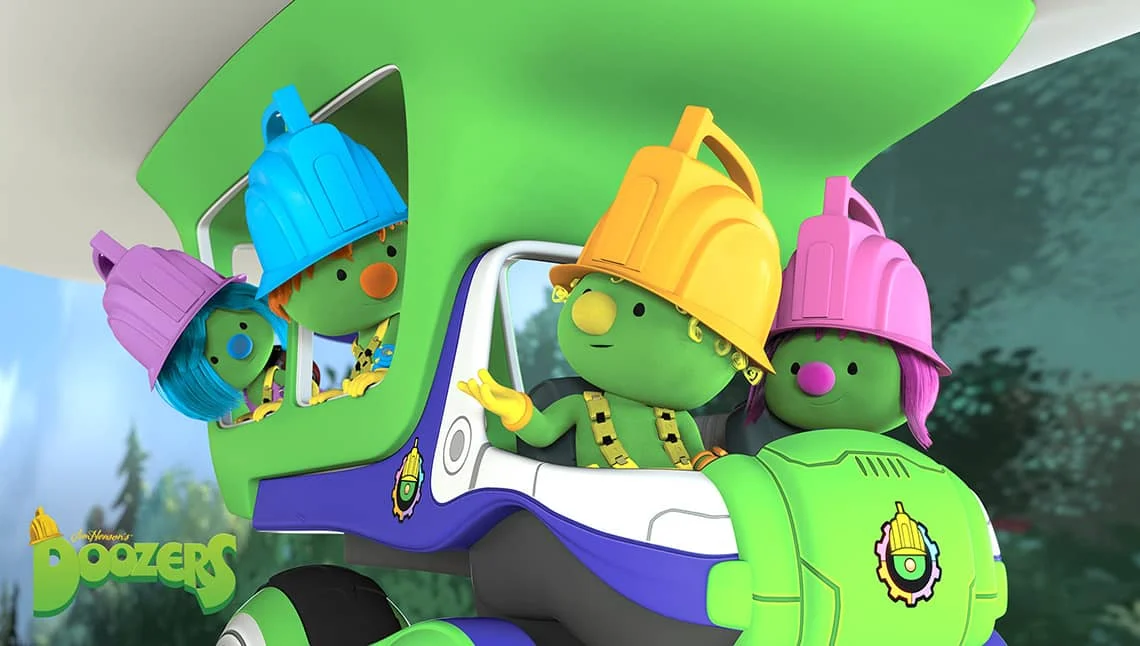   DOOZERS   The Pod Squad is a team of best Doozer friends working together to design, create, and innovate in Doozer Creek, their hometown community that is a wonderful blending of the fantastical, modern and eco-friendly. 