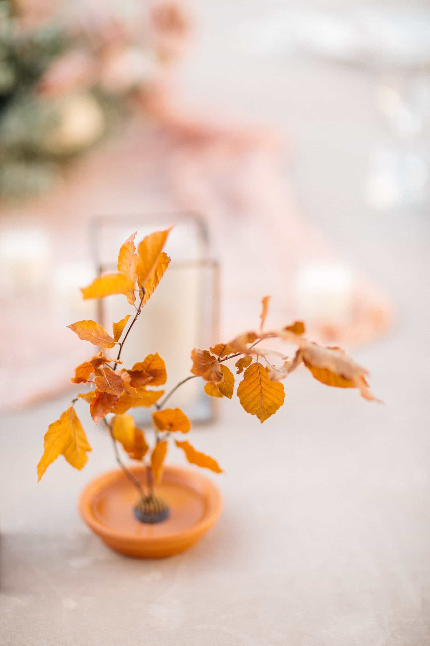 Simple floral centerpiece by Color Theory Collective