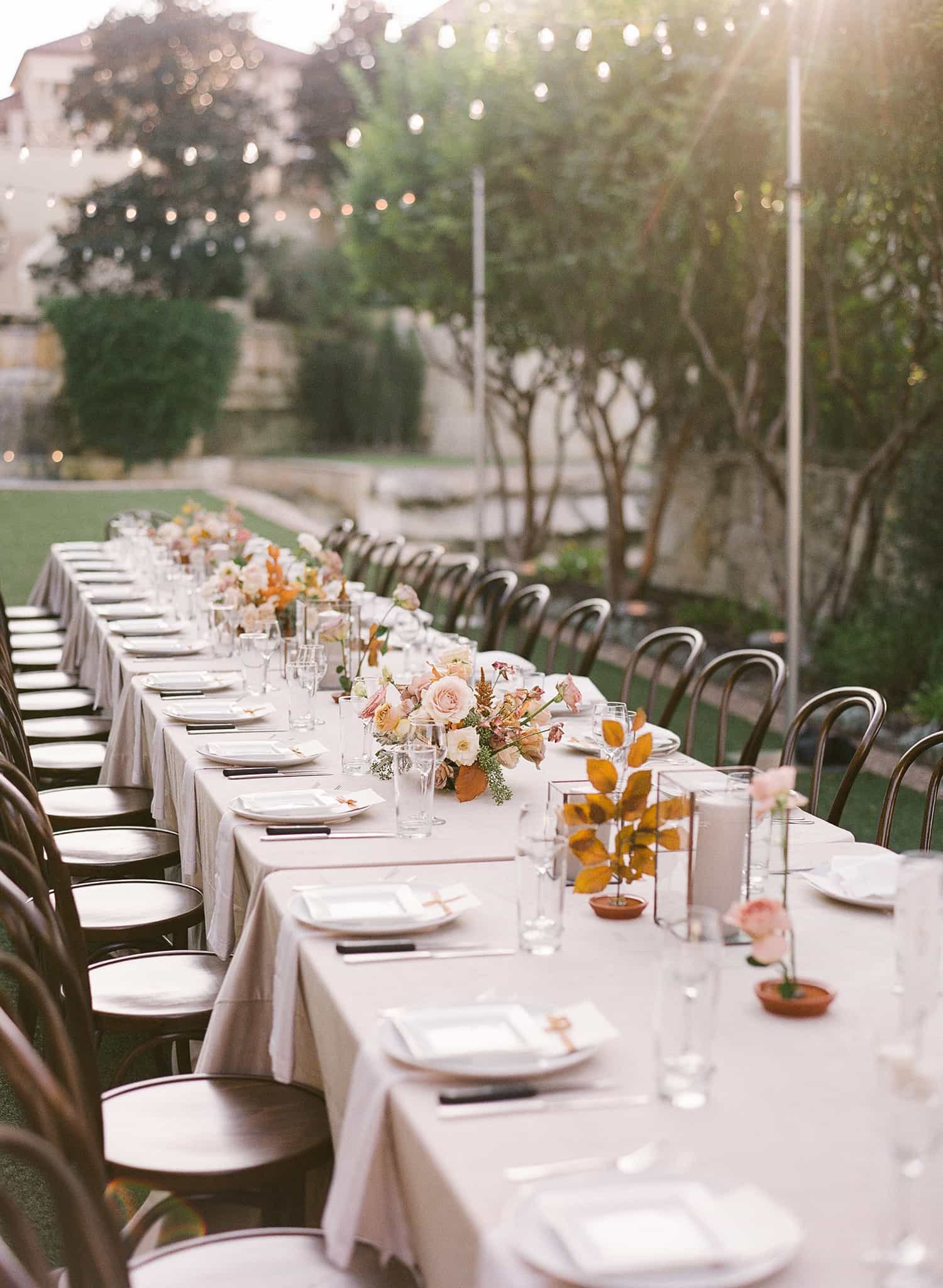 Flowers for wedding reception by Color Theory Collective
