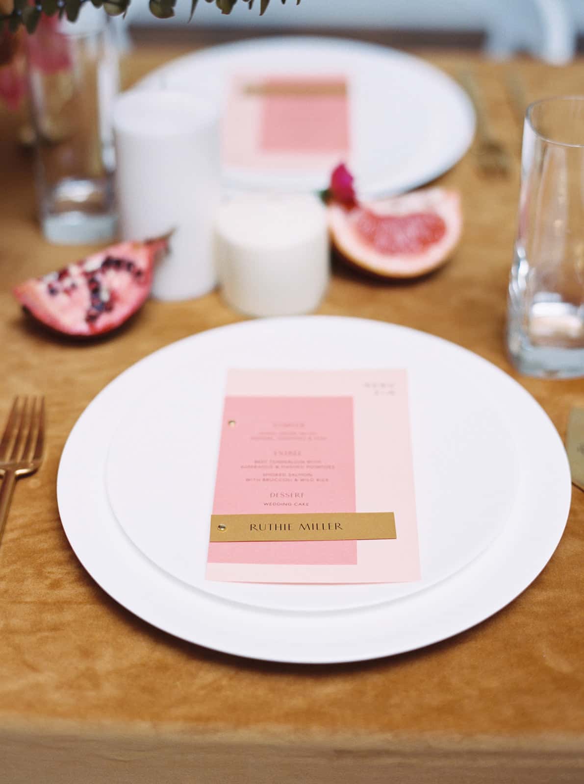 Beautiful wedding stationary with flowers by Color Theory Collective