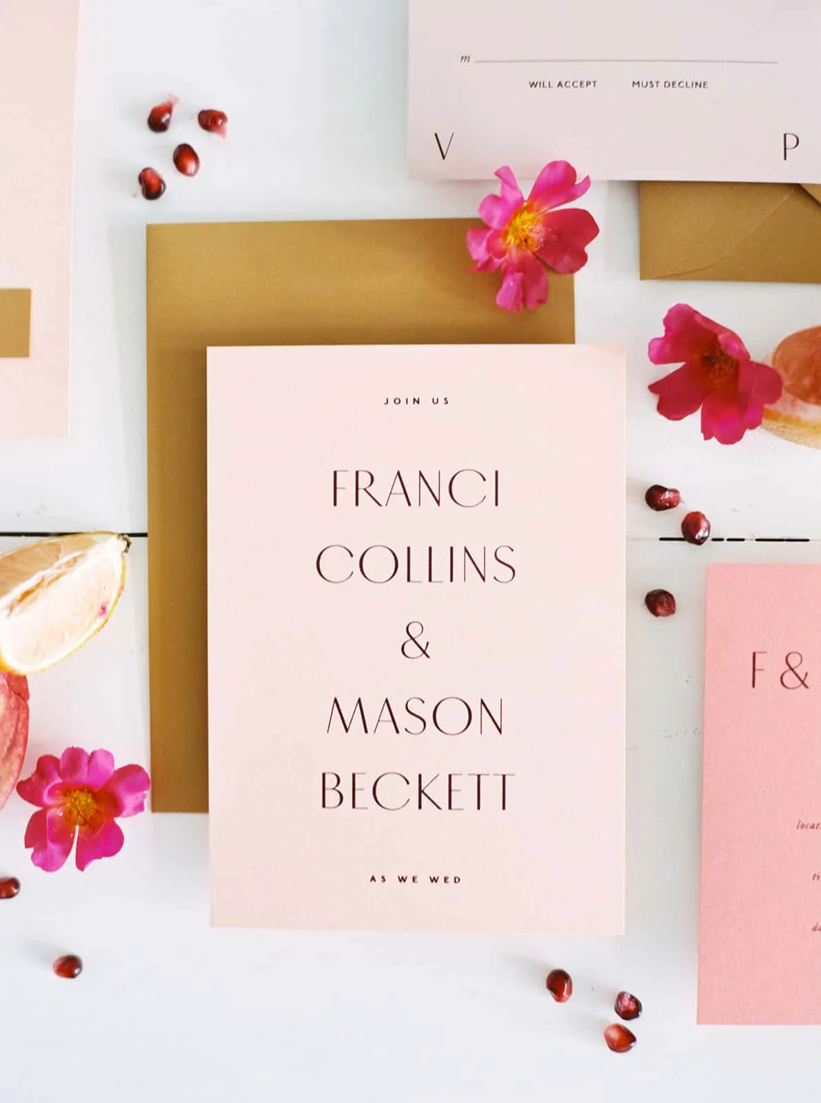 Gorgeous stationary and wedding styling by Color Theory Collective