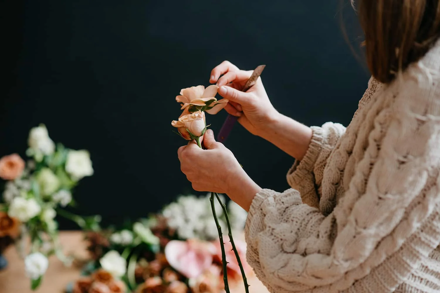 Wedding flower design by Portland florist Color Theory Collective