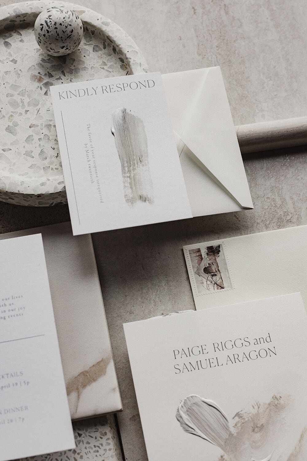 Artful and Modern Wedding Invites