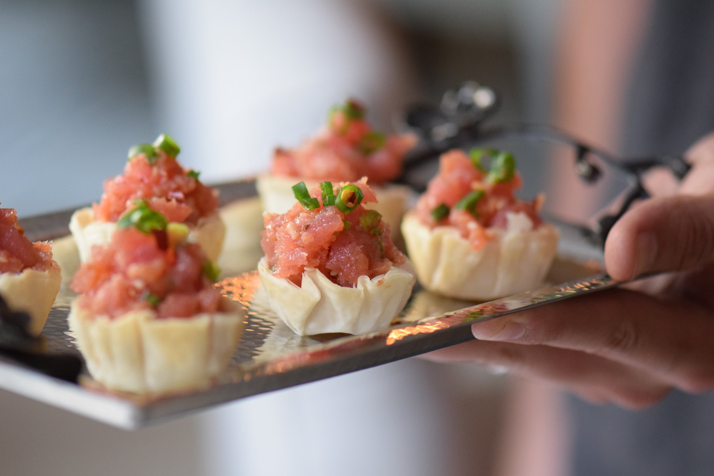 TUNA TARTARE IN PHYLLO BASKETS