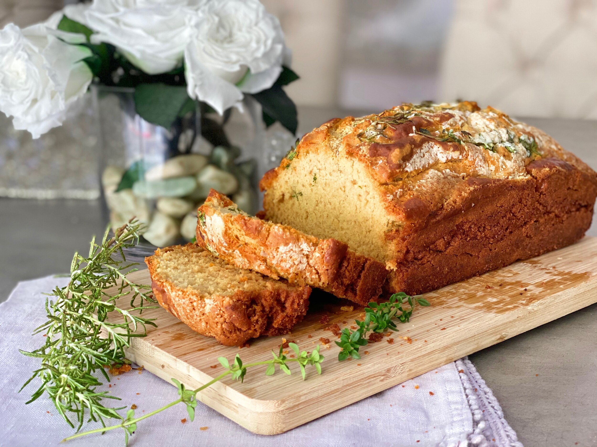 QUICK CRUMBLY ROSEMARY &amp; THYME BREAD