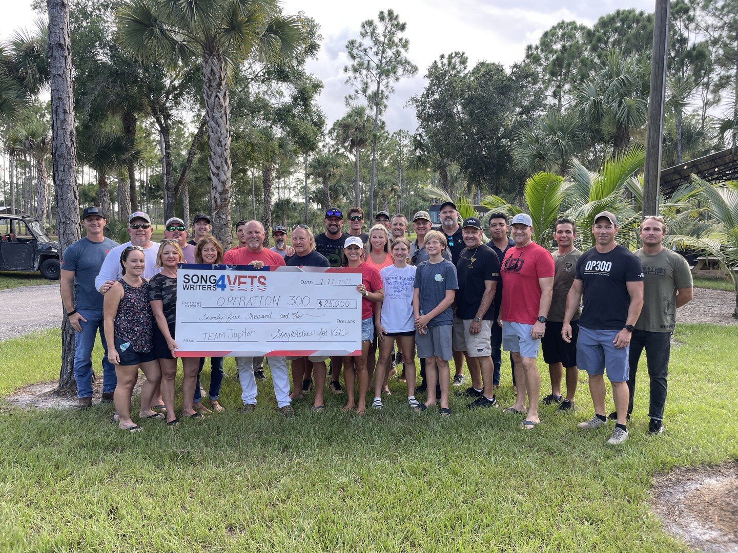 We are so grateful for @songwriters4vets and their support of Operation 300. 25k donation from our last event. THIS WEEKEND August 13th you have another opportunity to get an intimate experience with some of Nashville's biggest songwriters in Naples,