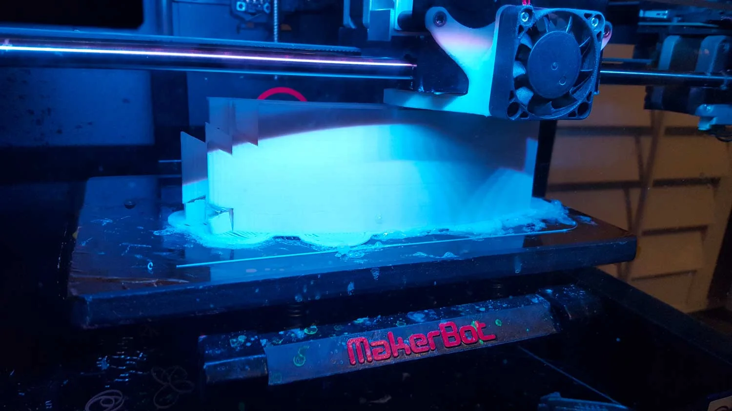  After a little printer calibration and we were off to the races. James at XRobots said he was printing each slice in about 4 hours...these were taking 11 hours each on my MakerBot. Not surprising being this printer was 'cutting edge' about 4 years ago. Also they are 100% infill an 3mm thicker than XRobots', so that doesn't help print time. 
