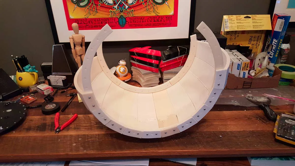 For now it's all screws. Each half-slab warped and cooled in it's own way so finding an order of slabs that left as little of gaps as possible was a challenge. All and all things fit really well. 