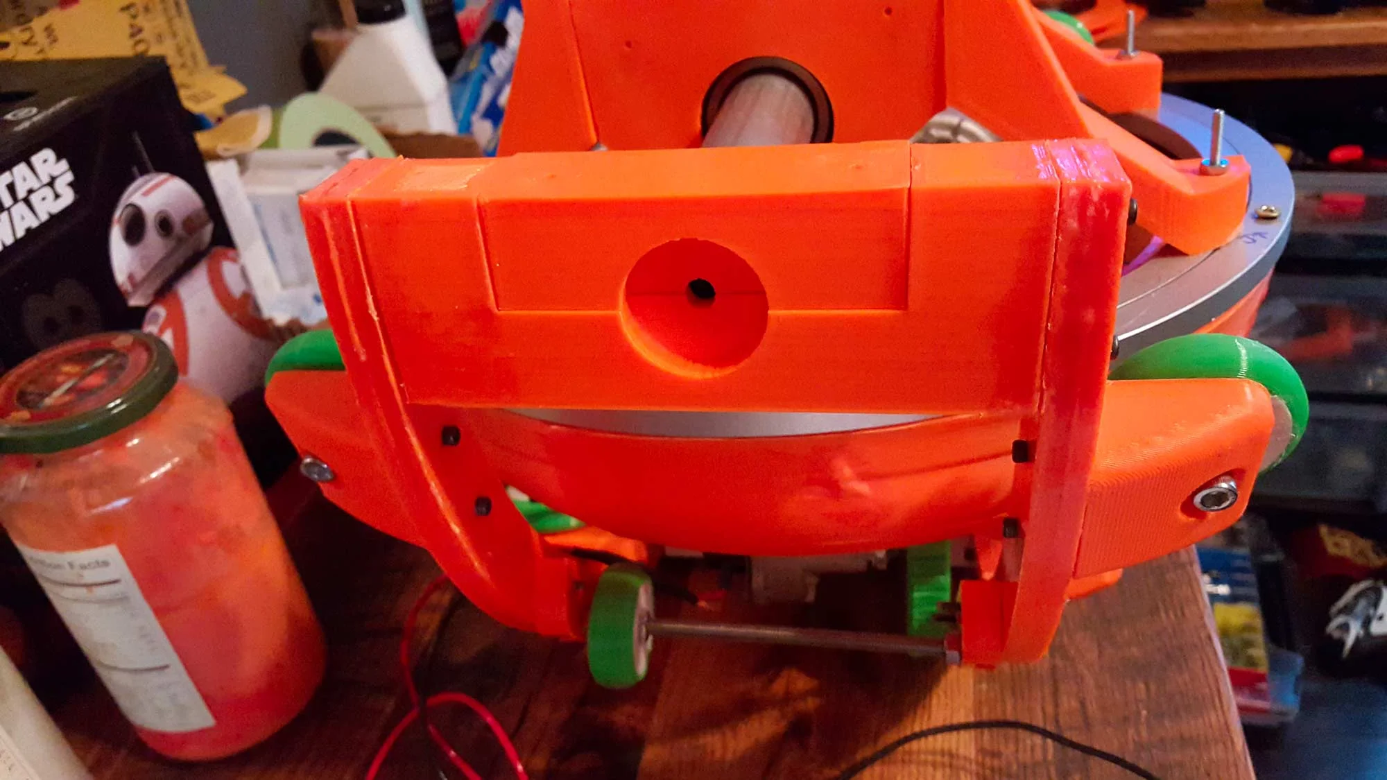 I closed off the ends leaving only the hole for the internal studding. This way a washer can fit in that recess with a nut on the end and not scrap on the wheel. 