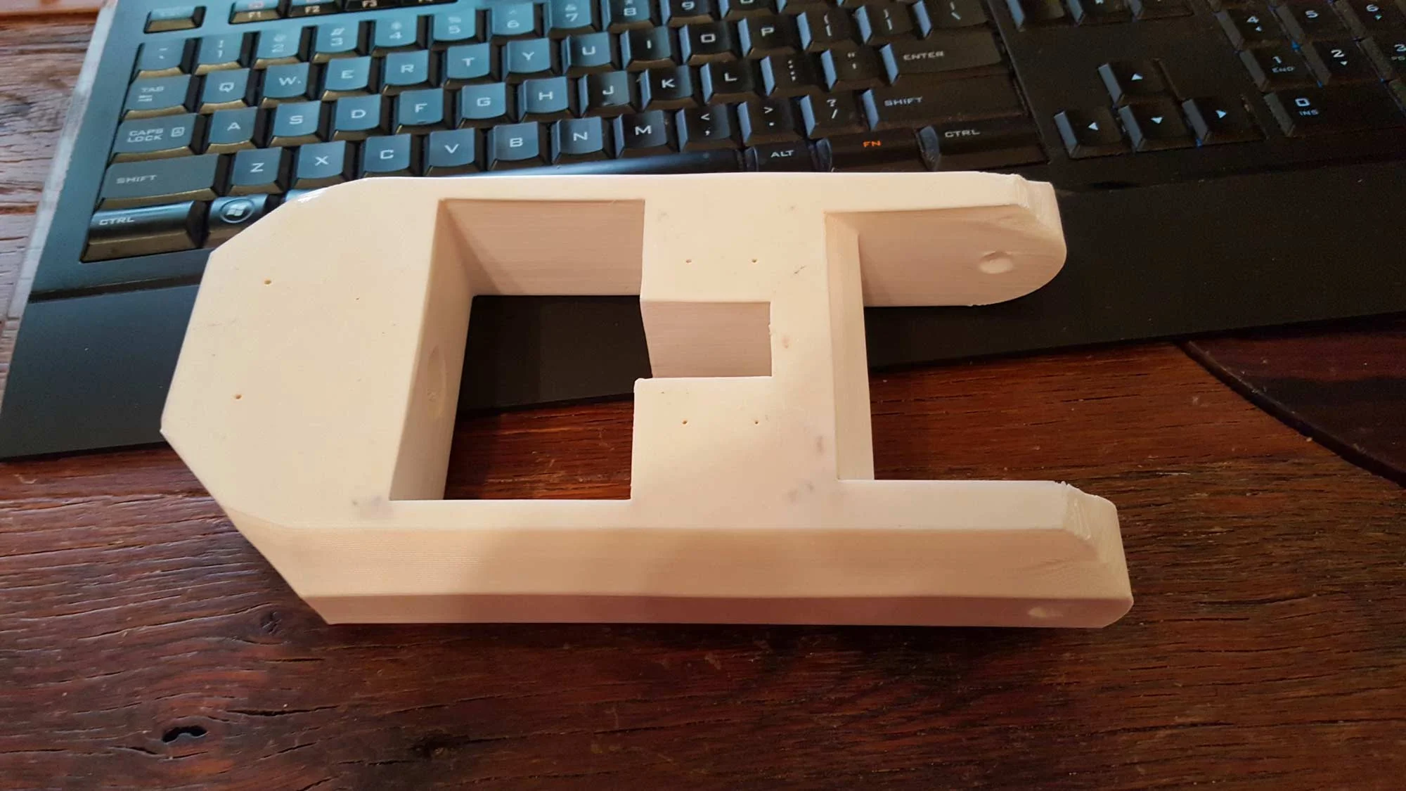 This is the head control arm which will attach to the last piece and ultimately hold the magnetic coupling which will pair to the head. It will rotate around the X and Y axis with the previous part and have a spindle running up the middle which will rotate around the Z axis. So all in all there will be 3-axis control over the head and body. That should be fun.