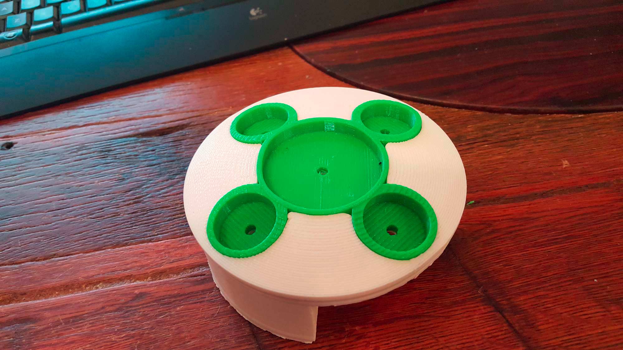 The configuration I landed on was a large 2 inch magnet in the center and four 1 inch magnets arranged around it . This presents the problem of not being able to have the studding run all the way through the BMM and required a little planning for installation. 