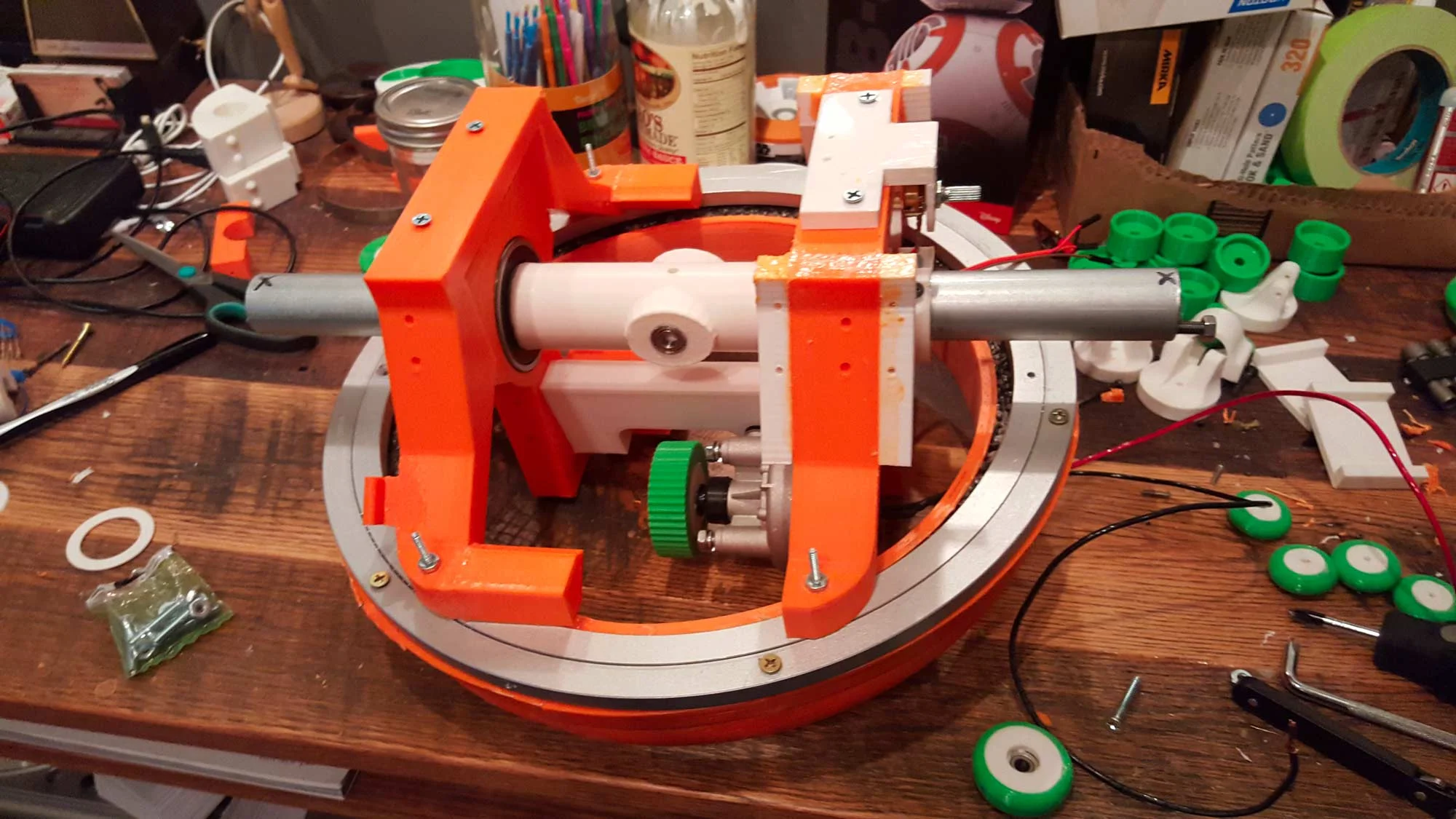 Flywheel assembly ready for life on the inside. 