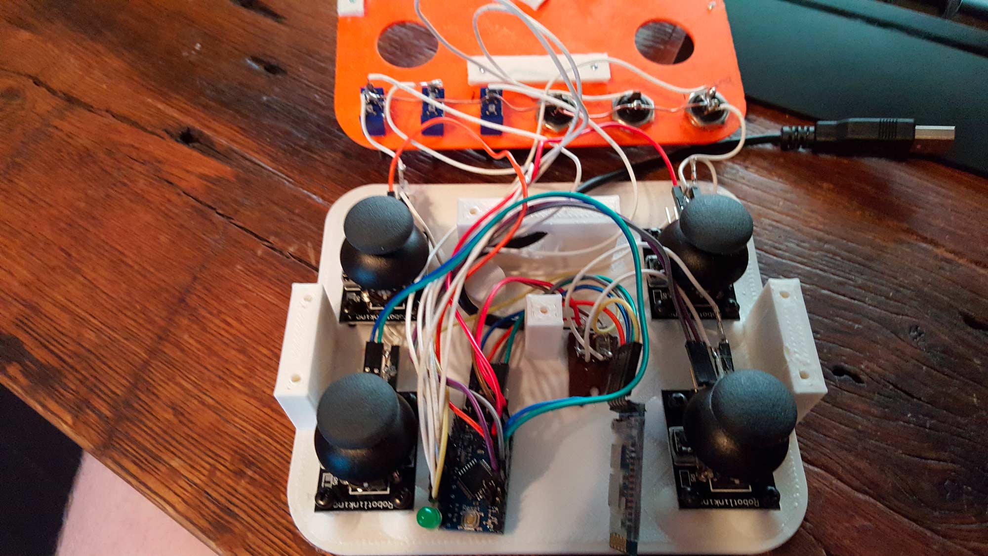 Attach everything (including the bluetooth module) to the arduino. 