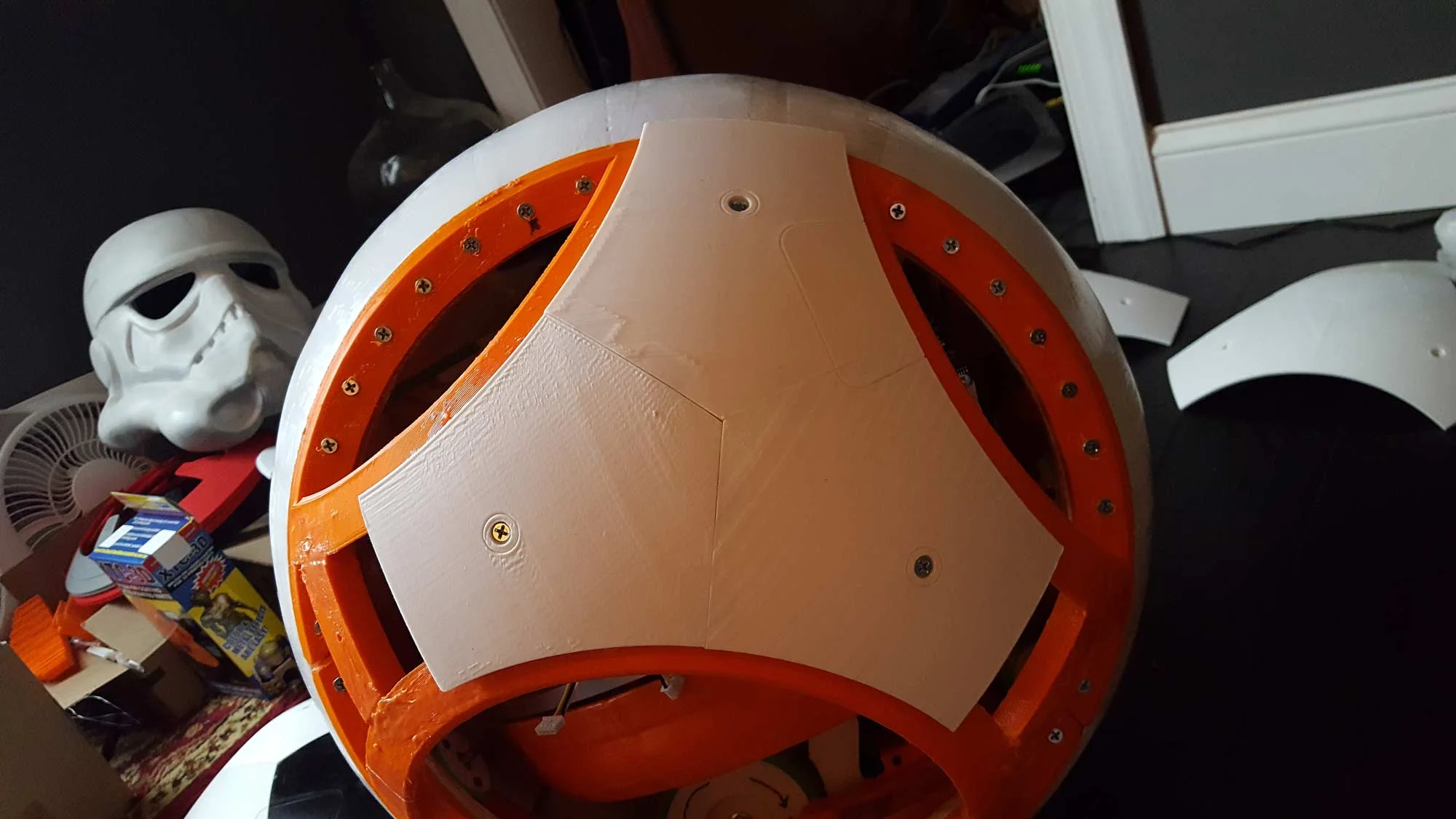 Test fitting first triangle. 