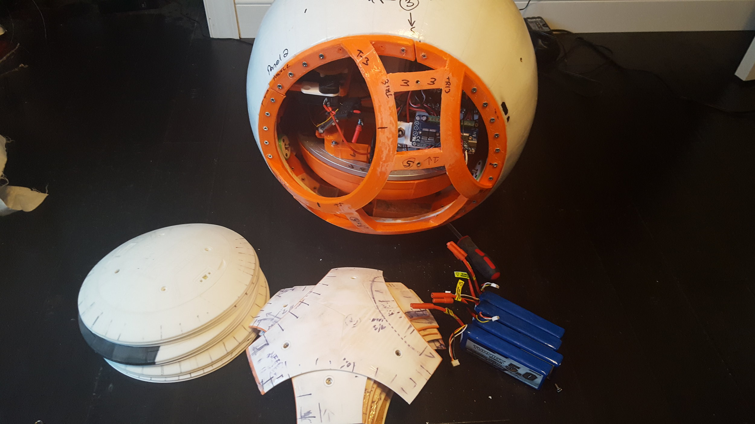 Panels off, batteries out. Time to get prepped. 