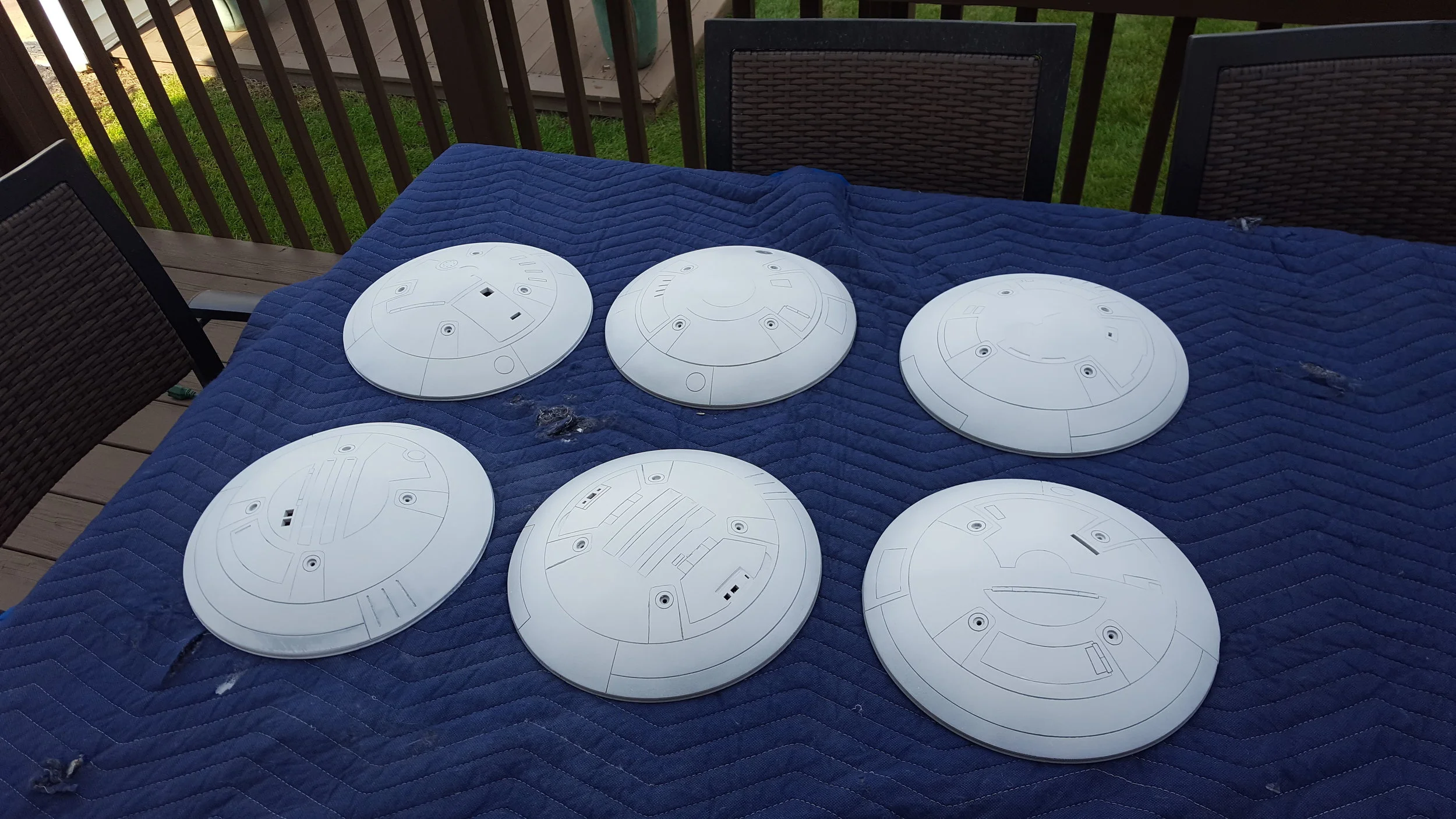 Got the white laid down on the panels!