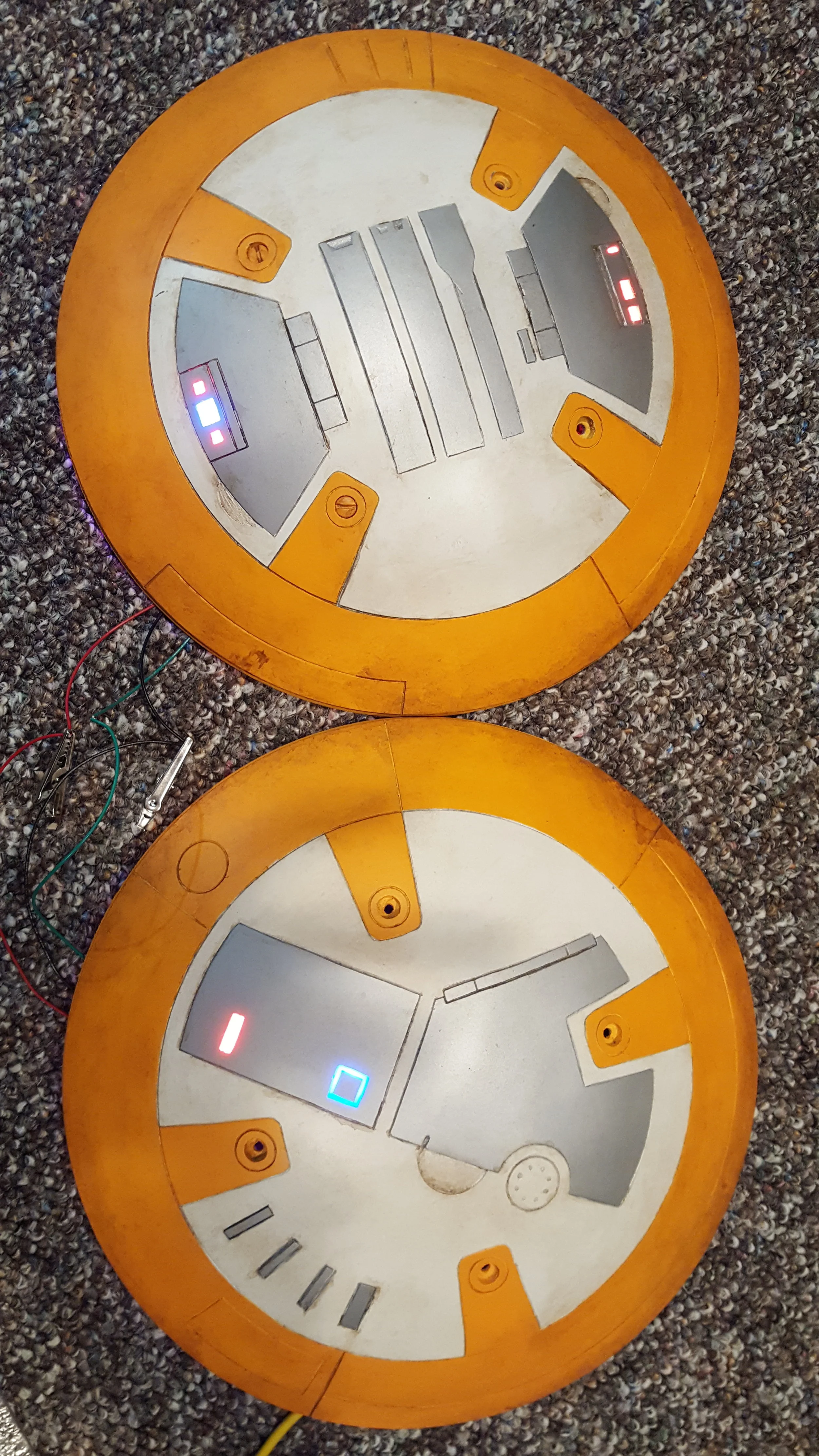 Got my first few panels strung together with some alligator clips to test my wiring. 