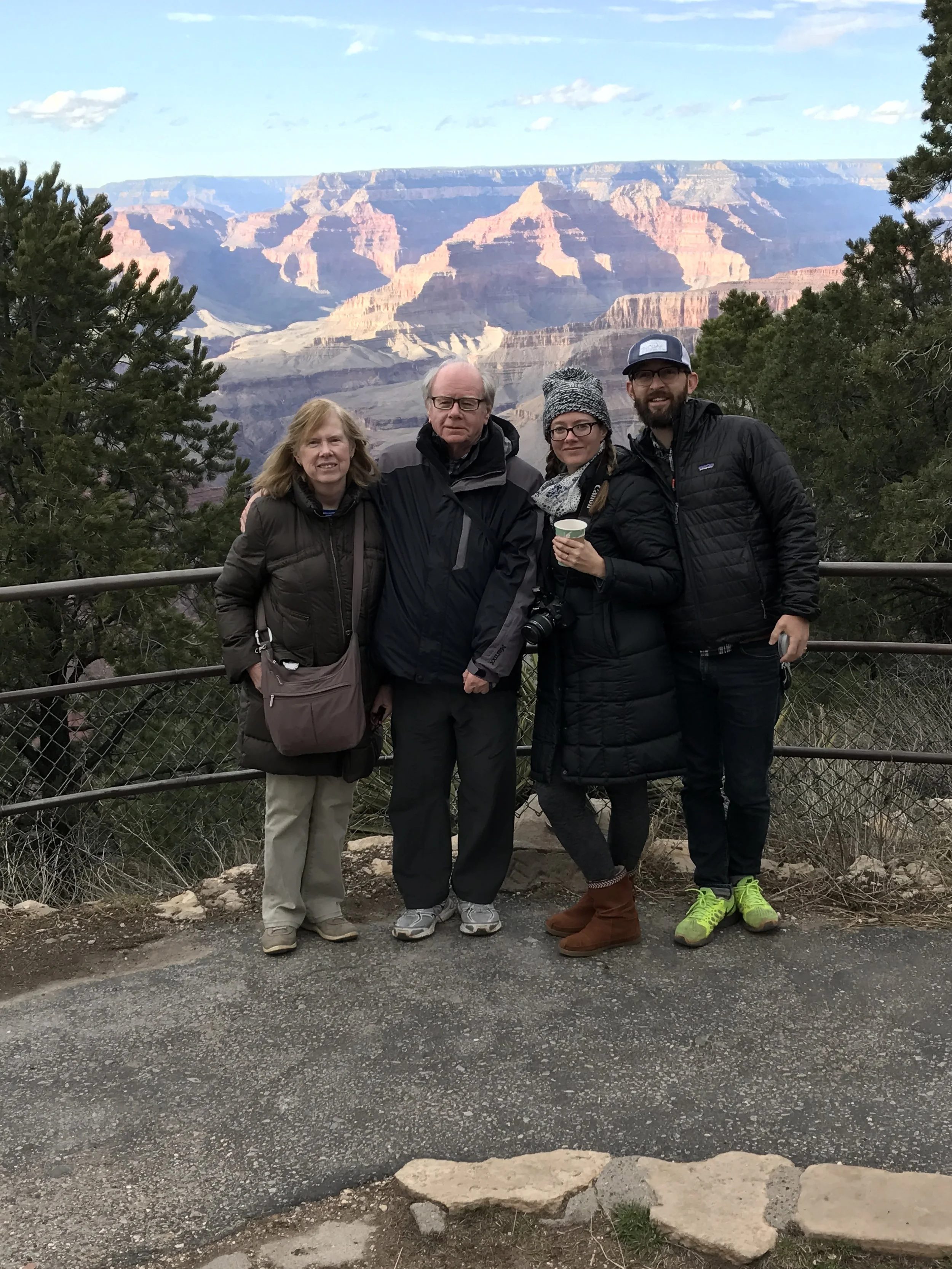 Bundled up on the South Rim. So many view points, so little time! 