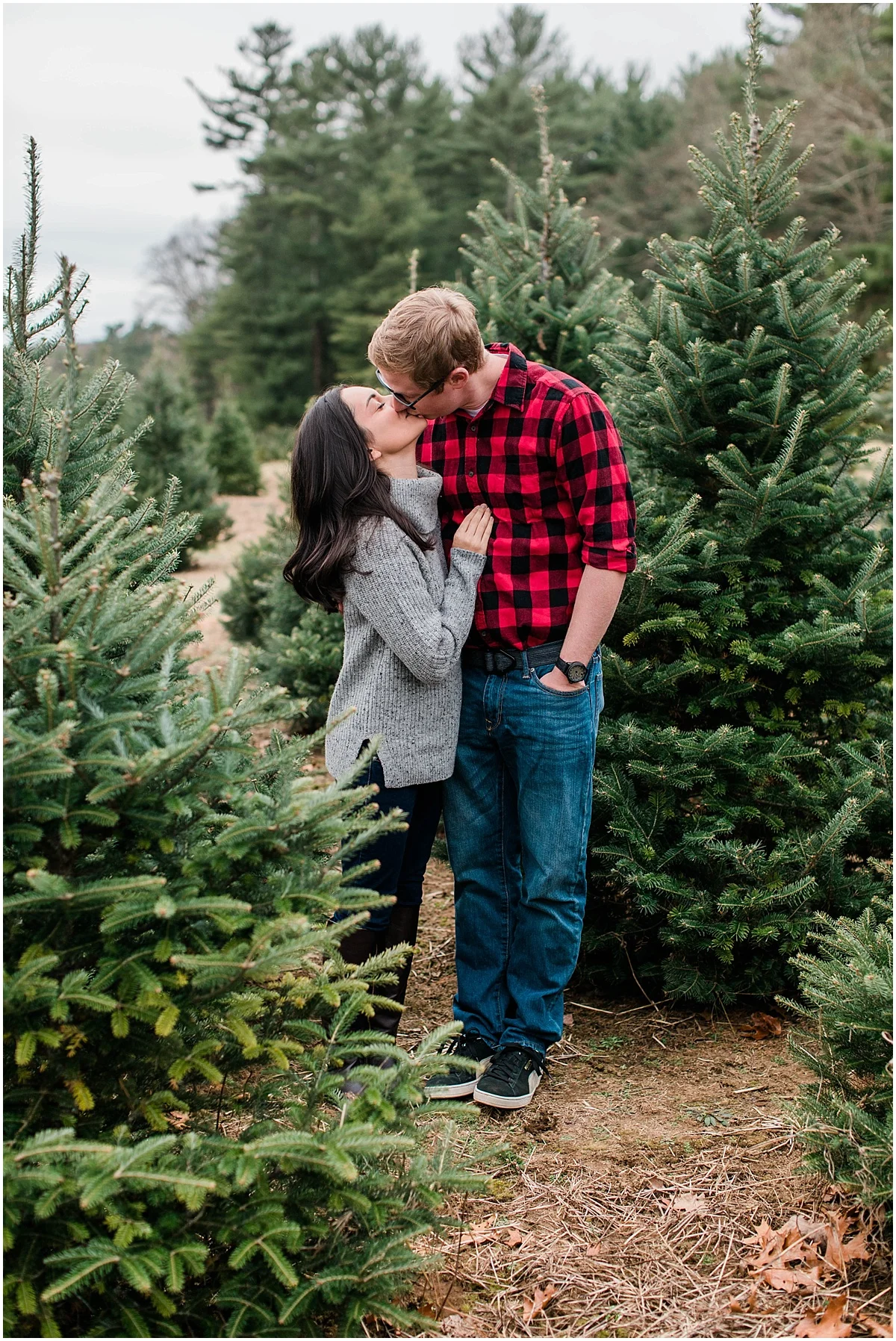 Christmas Tree Farm Couple S Session Cora Jane Photography Connecticut Wedding Photographer